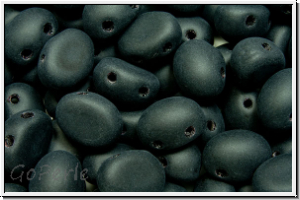 Candy-Beads�, oval, PRECIOSA, 6x8mm, black, op., matte, 20 Stk.