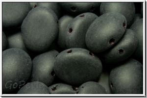 Candy-Beads�, oval, PRECIOSA, 10x12mm, black, op., matte, 10 Stk.