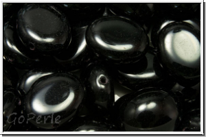 Candy-Beads�, oval, PRECIOSA, 10x12mm, black, op., 10 Stk.