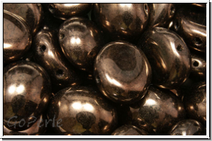 Candy-Beads�, oval, PRECIOSA, 10x12mm, black, op., vega luster, 10 Stk.