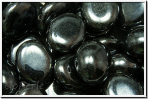Candy-Beads�, oval, PRECIOSA, 10x12mm, hematite, met., 10 Stk.