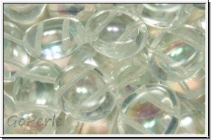 Candy-Beads�, oval, PRECIOSA, 10x12mm, crystal, trans., rainbow, 10 Stk.