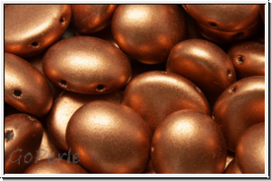 Candy-Beads�, oval, PRECIOSA, 10x12mm, copper, met., satin, 10 Stk.