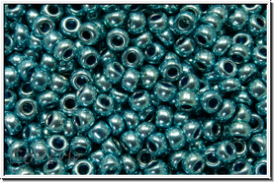 PR-11-18536, PRECIOSA Rocailles, 11/0, crystal, trans., terra met. seafoam, 20g