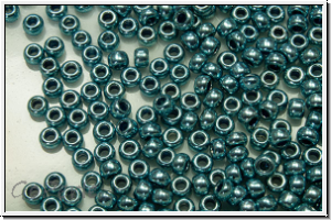 PR-11-18536, PRECIOSA Rocailles, 11/0, crystal, trans., terra met. seafoam, 20g