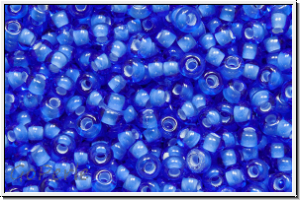 PR-11-35056, PRECIOSA Rocailles, 11/0, sapphire, dk., trans., white-ld., 20g
