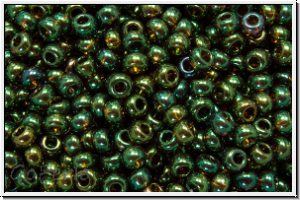 PR-11-19155, PRECIOSA Rocailles, 11/0, green, met., iris., 20g