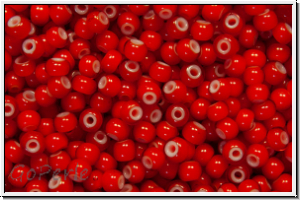PR-11-93730, PRECIOSA Rocailles, 11/0, red, trans., cornelian star, 20g