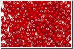 PR-11-93730, PRECIOSA Rocailles, 11/0, red, trans., cornelian star, 20g