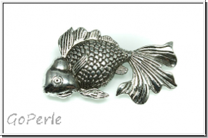 Anh�nger "Schleierschwanz" (Statement), 57x37x16mm, antiksilberfb., Metall, 1 Stk.