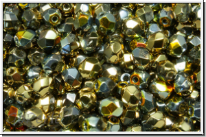 B�hm. Glasschliffperle, PRECIOSA, feuerpol., 4mm, crystal, trans., california sunshine, 50 Stk.