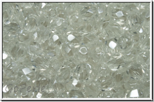 B�hm. Glasschliffperle, PRECIOSA, feuerpol., 4mm, crystal, trans., white iris. sfinx, 50 Stk.
