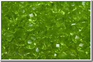 B�hm. Glasschliffperle, PRECIOSA, feuerpol., 4mm, olivine, lt., trans., 50 Stk.