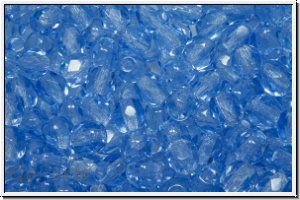B�hm. Glasschliffperle, PRECIOSA, feuerpol., 4mm, sapphire, trans., 50 Stk.