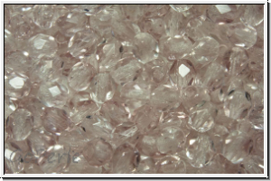 B�hm. Glasschliffperle, PRECIOSA, feuerpol., 4mm, amethyst, lt., trans., 50 Stk.