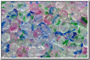 B�hm. Glasschliffperle, PRECIOSA, feuerpol., 4mm, crystal, trans., spring inlay, 50 Stk.
