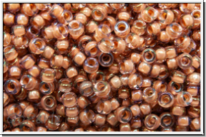 RR-15-0337, MIYUKI Rocailles, 15/0, amethyst, trans., peach-ld., 5g
