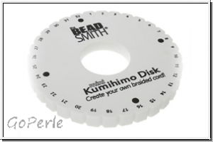 Kumihimo-Scheibe, rund, klein, d�nn, 32 Schlitze, 1 Stk.