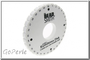 Kumihimo-Scheibe, rund, klein, d�nn, 32 Schlitze, 1 Stk.