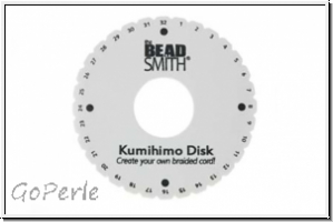 Kumihimo-Scheibe, rund, gro�, d�nn, 32 Schlitze, 1 Stk.