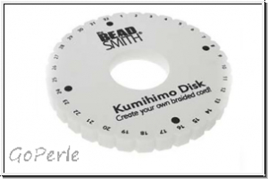 Kumihimo-Scheibe, rund, gro�, d�nn, 32 Schlitze, 1 Stk.