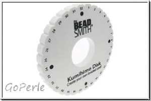 Kumihimo-Scheibe, rund, gro�, d�nn, 32 Schlitze, 1 Stk.