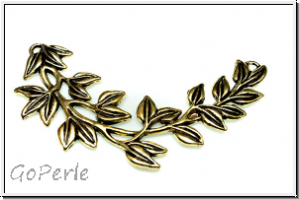 Anh�nger "Olivenzweig" (Statement), 80x29x3mm, antikgoldfb., Metall, 1 Stk.