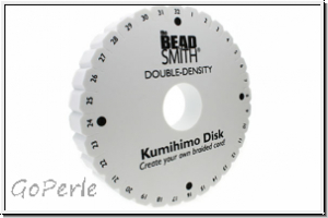 Kumihimo-Scheibe, rund, gro�, dick, 32 Schlitze, 1 Stk.