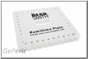 Kumihimo-Scheibe, quadratisch, gro�, d�nn, 40 Schlitze, 1 Stk.
