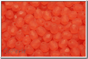 B�hm. Glasschliffperle, feuerpol., 4mm, hyacinth, lt., trans., matte, 50 Stk.