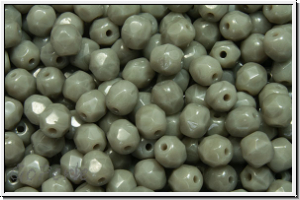 B�hm. Glasschliffperle, feuerpol., 4mm, anthrazit, op., 50 Stk.