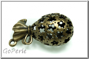 Anh�nger "Beutel" (Statement), 40x20x19mm, antikmessingfb., Metall, 1 Stk.
