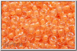 RR-11-4298, MIYUKI Rocailles, 11/0, crystal, trans., luminous creamsicle-ld., 10g