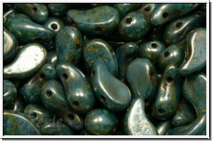 ZoliDuo�-Beads, 5x8mm, right, blue, baby, op., bronze shade, 25 Stk.