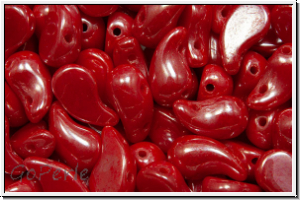 ZoliDuo�-Beads, 5x8mm, left, red, op., luster, 25 Stk.
