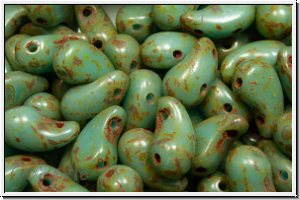 ZoliDuo�-Beads, 5x8mm, right, blue, baby, op., picasso, 25 Stk.