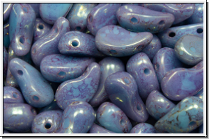 ZoliDuo�-Beads, 5x8mm, left, blue, baby, op., rose gold marbled, 25 Stk.