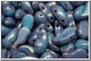 ZoliDuo�-Beads, 5x8mm, right, blue, baby, op., rose gold marbled, 25 Stk.