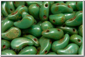 ZoliDuo�-Beads, 5x8mm, right, turquoise, op., picasso, 25 Stk.