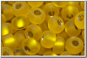 b�hm. Rocailles, 05/0, yellow, trans., silver-ld., matte, 10g
