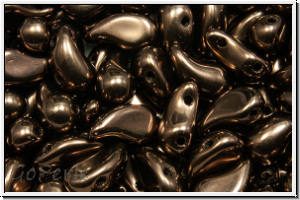 ZoliDuo�-Beads, 5x8mm, left, bronze, dk., met., 25 Stk.