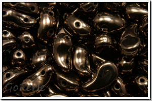 ZoliDuo�-Beads, 5x8mm, right, bronze, dk., met., 25 Stk.