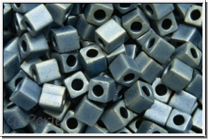 SB-03-2002, MIYUKI Squares, 3mm, grey, met., matte, 10g
