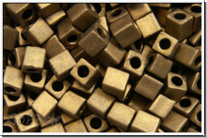 SB-03-2006, MIYUKI Squares, 3mm, bronze, dk., met., matte, 10g