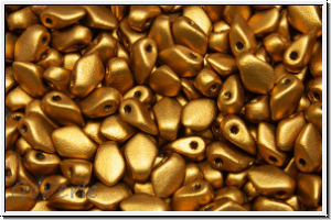 Gekko�-Beads, 3x5mm, brass gold, met., satin, 50 Stk.