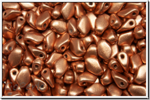 Gekko�-Beads, 3x5mm, copper, met., satin, 50 Stk.