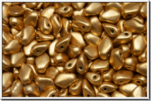 Gekko�-Beads, 3x5mm, gold, met., satin, 50 Stk.