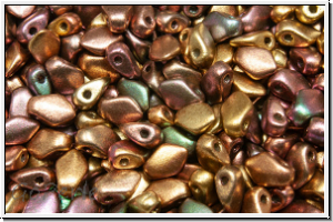 Gekko�-Beads, 3x5mm, purple gold, met., iris., satin, 50 Stk.