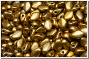 Gekko�-Beads, 3x5mm, gold, met., iris., satin, 50 Stk.