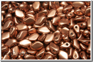 Gekko�-Beads, 3x5mm, copper, med., met., satin, 50 Stk.
